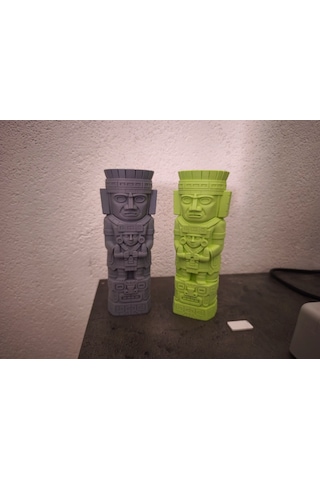 Aztek Totem Heykeli Dekoratif Biblo Mitolojik Figür Masaüs...