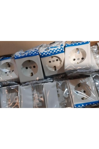 20  Adet Sıva Üstü Topraklı Priz