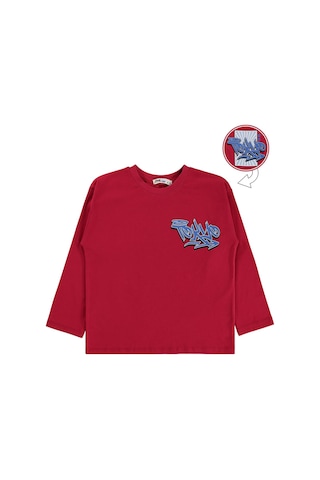 Civil Boys Tokyo Baskılı 6-9 Yaş Sweatshirt - Kırmızı Nar Çiceği