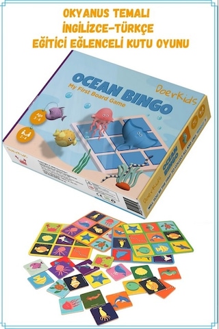 DoerKids Okyanus Temalı Çocuk Tombalası - Ocean Bingo