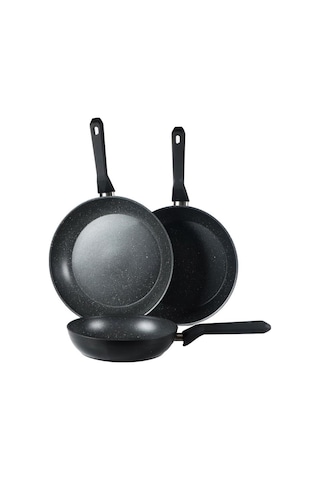 Serenk Excellence 3 Adet Granit İndüksiyon Tabanlı Tava Seti, 20-24-28 cm