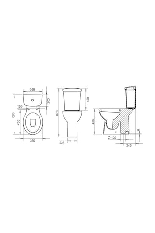 Turavit ENG1603 Engelli Kanallı Klozet Nkp Yavaş Kapak