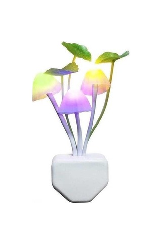 Ulzyvf Led Mantar Şekilli Otomatik Gece Lambası 3 Renkli 0.2w 110v-240v Çocuk Yetişkinler İçin Amerikan Standartı Diğer