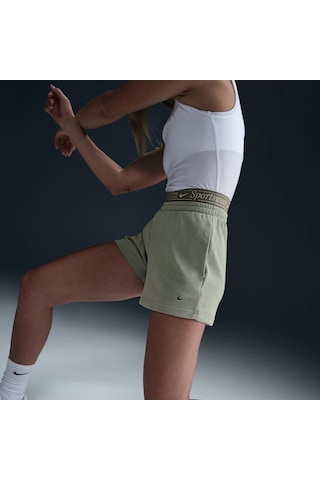 Nike Chill French Terry 4" Short Kadın Boxer Detaylı Şort-sportxstore Yeşil