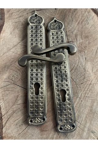 Antik Kapı Kolu Pirinç Yale Antik Kapı Kolu El Yapımı Sarı Pirinç