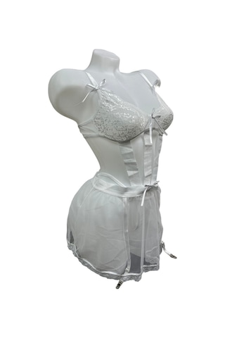 Beyaz Jartiyer Takım - 60-1003