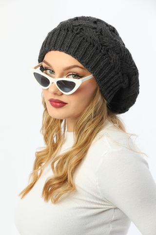 Çift Kat Antrasit Kadın Ressam Bere Antrasit