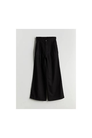 LC Waikiki Lcw Teen Siyah Beli Lastikli Pileli Genç Kız Pantolon New Blakız Çocuk