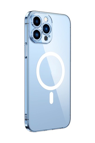 Apple Uyumlu iPhone 12 Pro Max Kılıf İnce Ve Sert Yapılı Şeffaf Magsafe Silikon Kapak Ryc/london Colorless