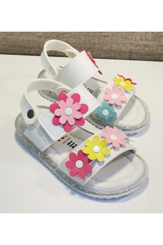 Wendy K45b Bebe Kız Sandalet Beyaz