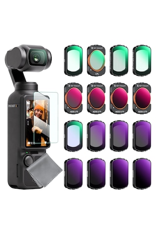 K&f Concept Magnetic 16 Parça Filtre Seti Djı Osmo Pocket 3 Com