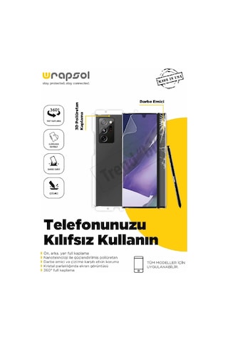 Samsung Uyumlu Galaxy S20 Ultra Ekran Koruyucu / Ön Arka Yan