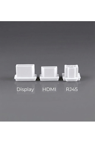 Pc Ve Monitör Toz Koruma Tıpası Seti Display, Hdmı, Rj45 - 3 Adet Beyaz