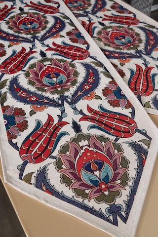 Çeyiz Diyarı Pınar 2li Lüks Runner 45x140 Cm Çok Renkli