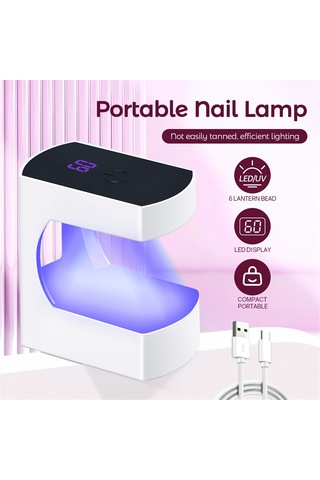 Xurunkeji Mini Uv Led Tırnak Lambası Usb Taşınabilir Tırnak Lambası Mini Taşınabilir Tırnak Lambası Mini Tırnak Lambası Tırnak Sanatı Kendin Yap İçin Uygun