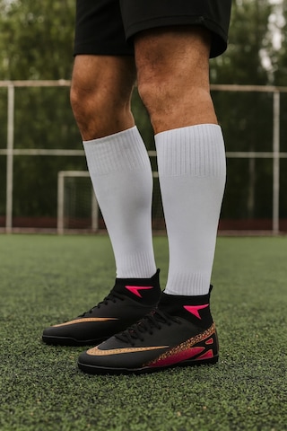 Çoraplı Superfly Halı Saha Futbol Ayakkabısı Siyah