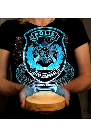 Polis Özel Harekat Kişiye Özel Özel Harekat Amblemli Led Lamba