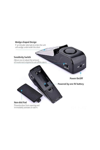 Maiyame Ev Güvenliği Kapı Engel Alarmı - 100db Yüksek Sesli Siren, Girişleri Engeller, Hırsızları Kovar, Taşınabilir, Ev Ofis Otel Uygun