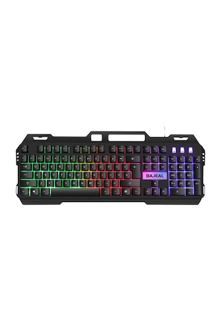 Coofbe Metal Rgb Işıklı Kablolu Q Gaming Oyuncu Klavyesi Mekanik Klavye Su Geçirmez Toza Dayanıklı