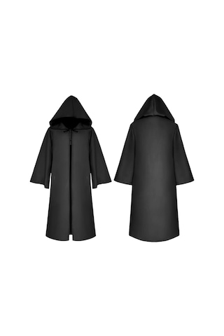 Cadılar Bayramı Kapşonlu Pelerin Unisex Çocuklar Çocuk Siyah