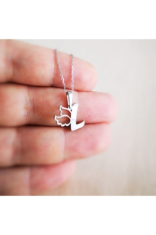 Gümüş Melek Kanatlı L Harf Kolye G865Kll Altınsepeti