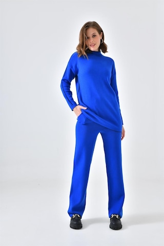 Ftz Women Kadın Çizgili İkili Takım Saks Mavi 20563-saks Mavi Saks Mavi