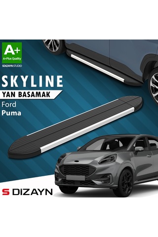 S-dizayn Ford Puma Skyline Aluminyum Yan Basamak 173 Cm 2019 Üzeri A+ Kalite