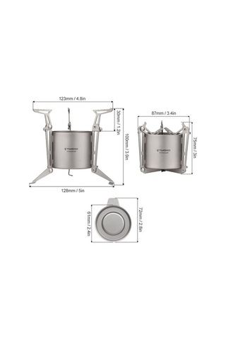 Ulzyvf Titanyum Tencere Skycity Sırt Seti: Katlanır Kamp Ocak, Alkollü Açık & Hava Desteği Çantası, Çok Renkli Çok Renkli