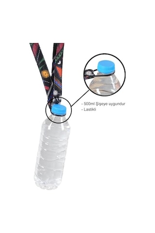 X-perk Pet Şişe Lastikli Su Taşıma Aparatı Askısı Ayarlanabilir Su Şişesi Tutacağı 500 Ml Kadar