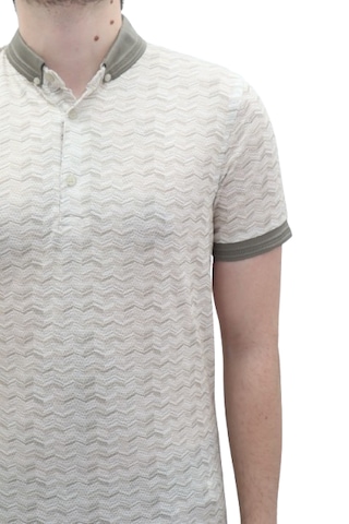 Santa Dmctekstil Erkek Kavis-115 Desenli Spor Kesim Dar Kalıp Cepsiz Polo Yaka T-shirt Kahverengi