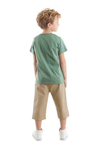 Safari Erkek Çocuk Yazlık T-shirt Gabardin Şort Takım