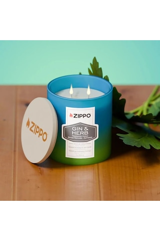 Zippo Odor-masking Candle - Koku Giderici Mum Gin & Herb Mavi