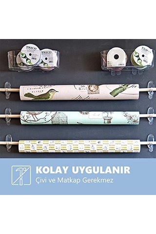 Command 17091 Şeffaf Askı, Orta Boy Çok Renkli