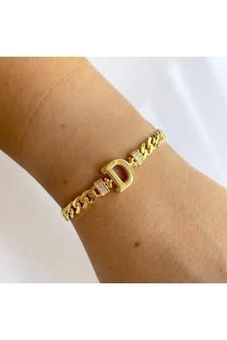 Simurg Jewellery Gümüş D Harfli Bileklik