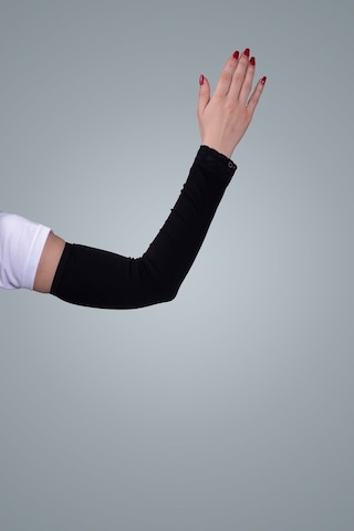 Hürrem Bone Siyah Tesettür Kolluk Viskon Kumaş Dantelli 1002_01 Siyah