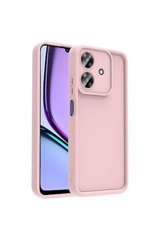 Realme Note 60 Uyumlu Kılıf Kamera Korumalı Zyl Ananas Kapak - Pembe Pembe