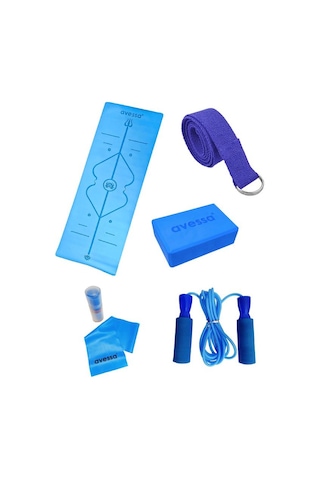 Avessa 5 Parça Pilates Seti No4 Mavi