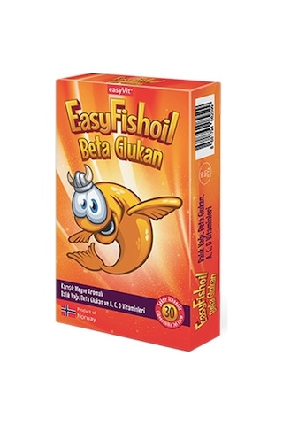 Easyvit Easyfishoil Beta Glukan Çiğnenebilir 30 Tablet Jel Form