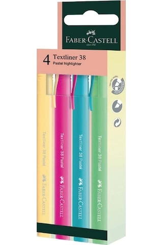 38 Textliner 4lü Fosforlu Kalem Seti Çok Renkli