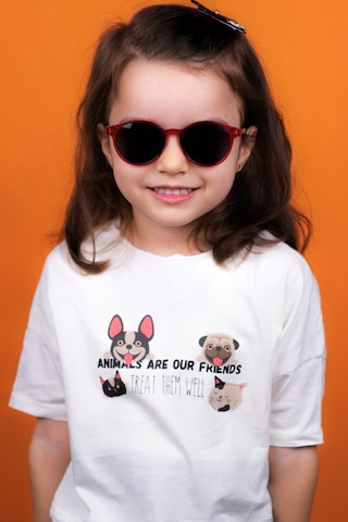 Yeni Unisex 3-9 Yaş Polarize Kırmızı Çocuk Güneş Gözlüğü Kırmızı