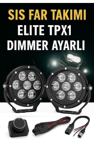Elite Tpx1 Dimmer Ayarlı Cnc 140 Watt Motorsiklet Led Sis Farı Ta