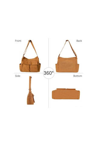 Skycity Erkek Ve Kadın İçin Günlük Kullanım Çapraz Çanta, Büyük Kapasiteli Sade Desenli Kumaş Sırt Çantası, Ayarlanabilir Omuz Askısı Kahverengi