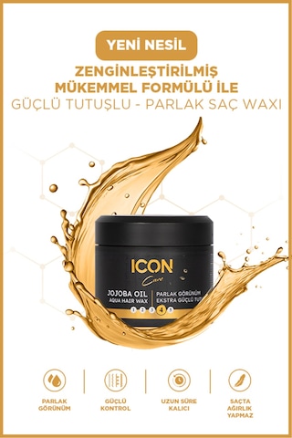 Iconcare Jojoba Oil Aqua Wax Güçlü Tutuş Parlak Görünüm Saç Waxı 150 Ml