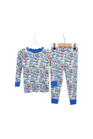 Sea Bubbles Arabalı Çocuk Pijama Takımı Mavı