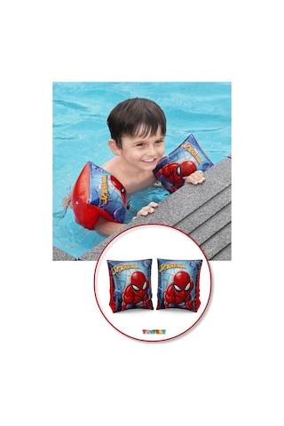Spiderman Örümcek Adam Figürlü Deniz Havuz Çocuk Yüzücü Kolluk - 3 - 6 Yaş Arası - 23 X 15 Cm Çok Renkli