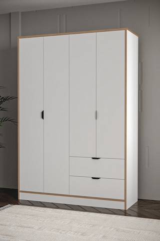 Arden 4 Kapaklı 2 Çekmeceli Dolap Genişlik : 128 Cm
