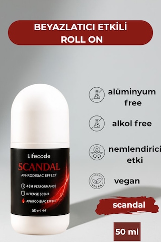 Alüminyumsuz Beyazlatıcı Etkili Roll On 50 Ml Scandal