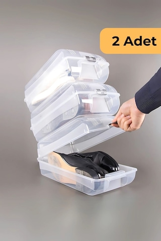 Bay Ayakkabı Koruma Kutusu, 2'li Set Çok Renkli