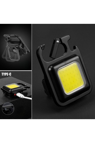 Anahtarlıklı, Açacaklı,güçlü Mıknatıslı 3 Farklı Led Modlu Mini Boy Asılabilen Led Kamp Aydınlatması,el Feneri 5728