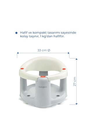 Babyjem Önden Açılır Banyo & Mama Oturağı Kum Beji Çok Renkli